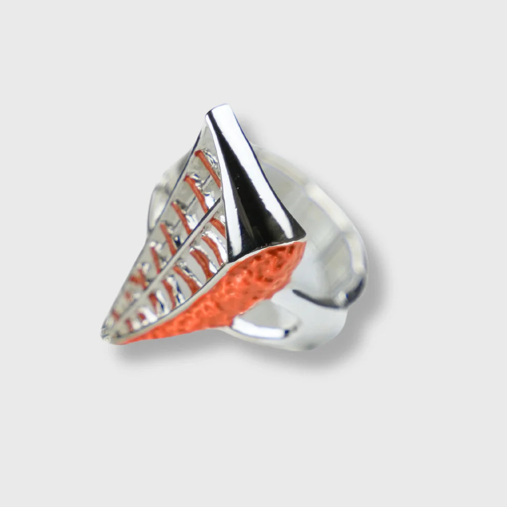 Bague extensible « Voile » – Plaqué argent