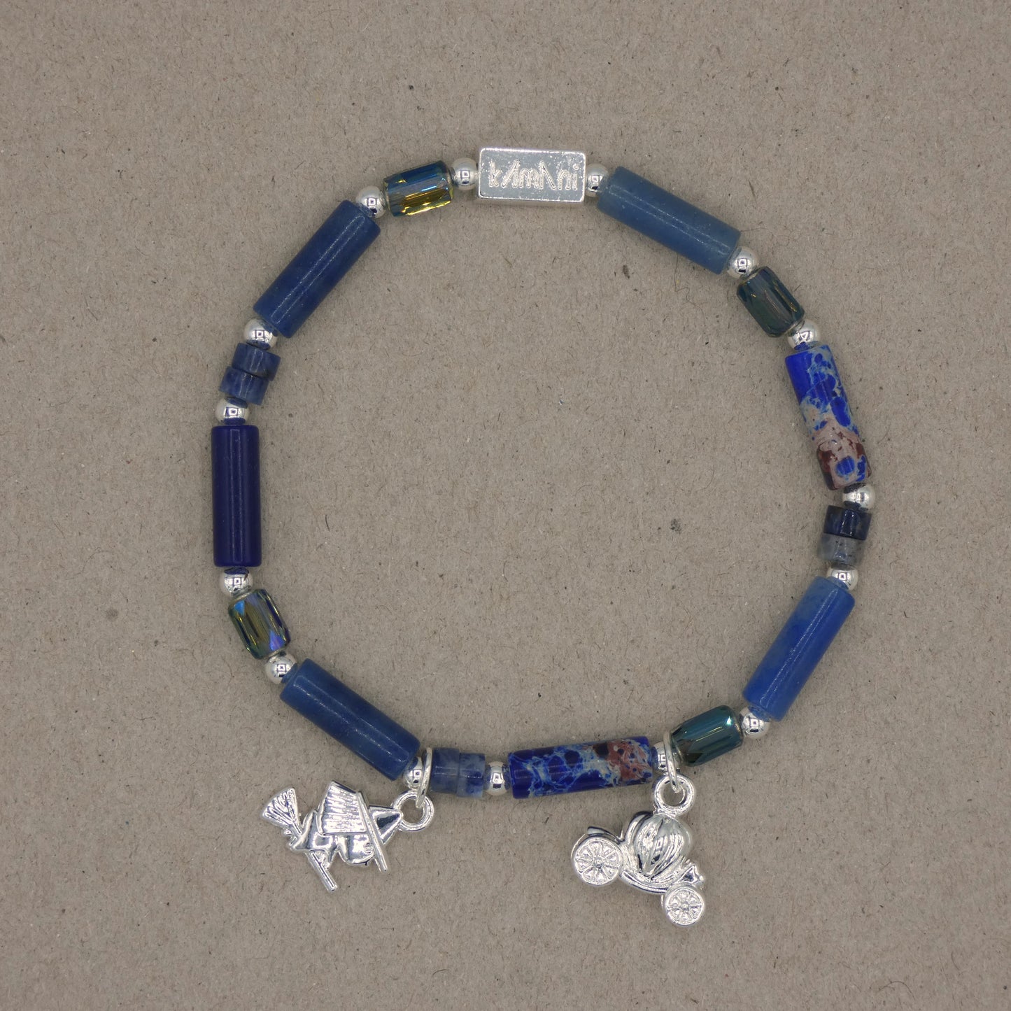 Bracelet avec Charms " Sorcière " Collection Bleu des Calanques