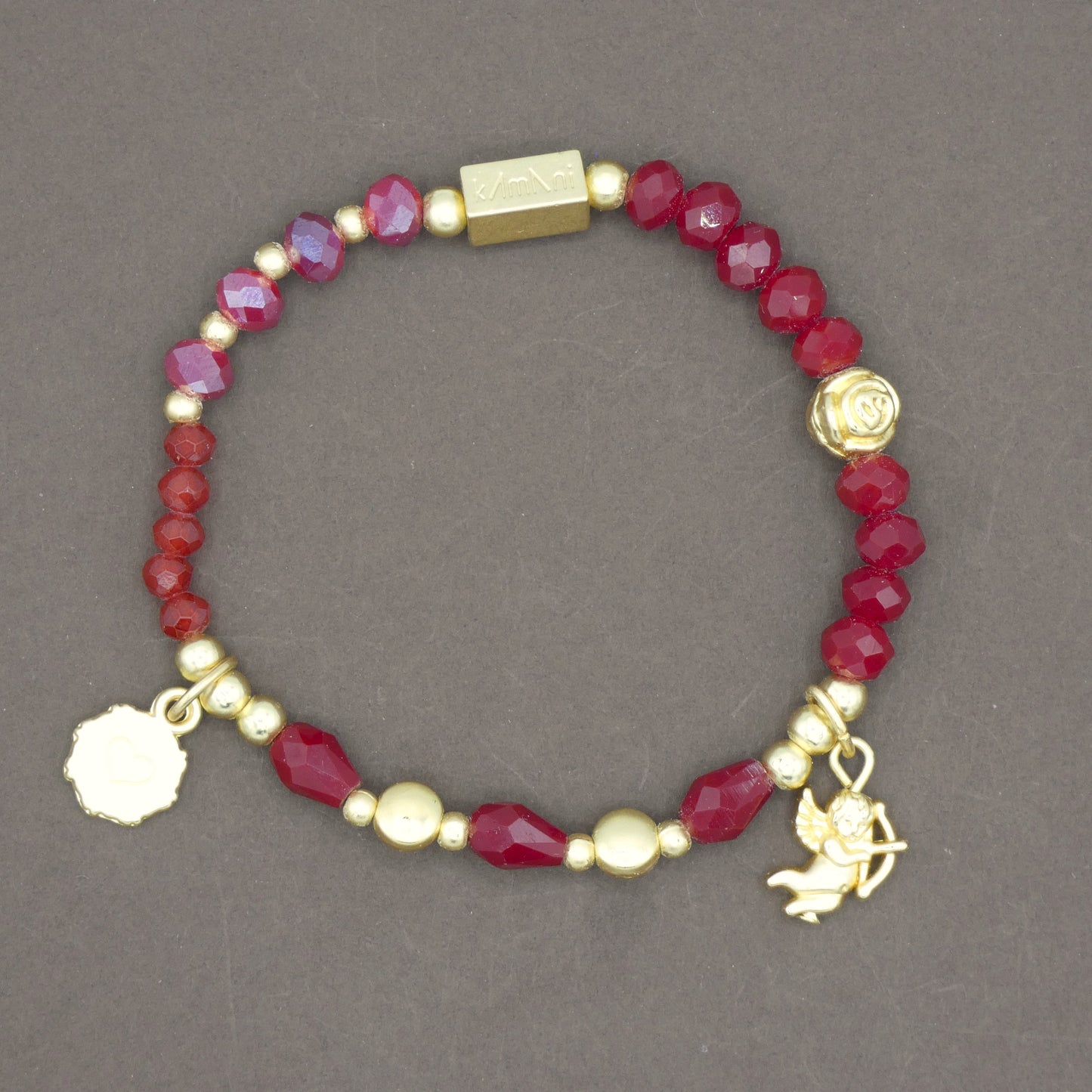 Bracelet avec Charms " Ange " Collection Rouge des Coquelicots