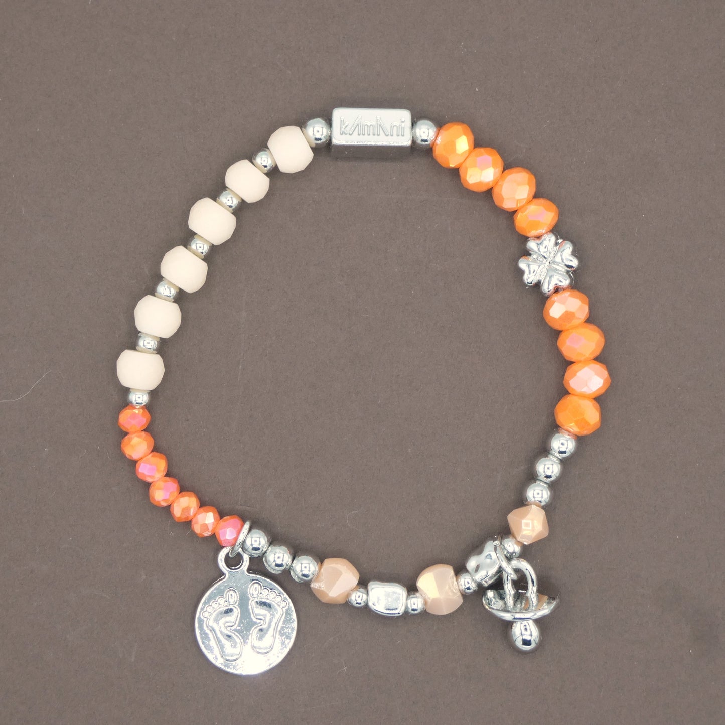 Bracelet avec Charms " Bébé " Collection Orange des Abricotiers