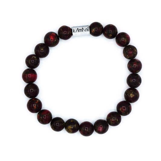 Bracelet " Ecaille Rouge " Collection Pierres Marbrées Volumineuses