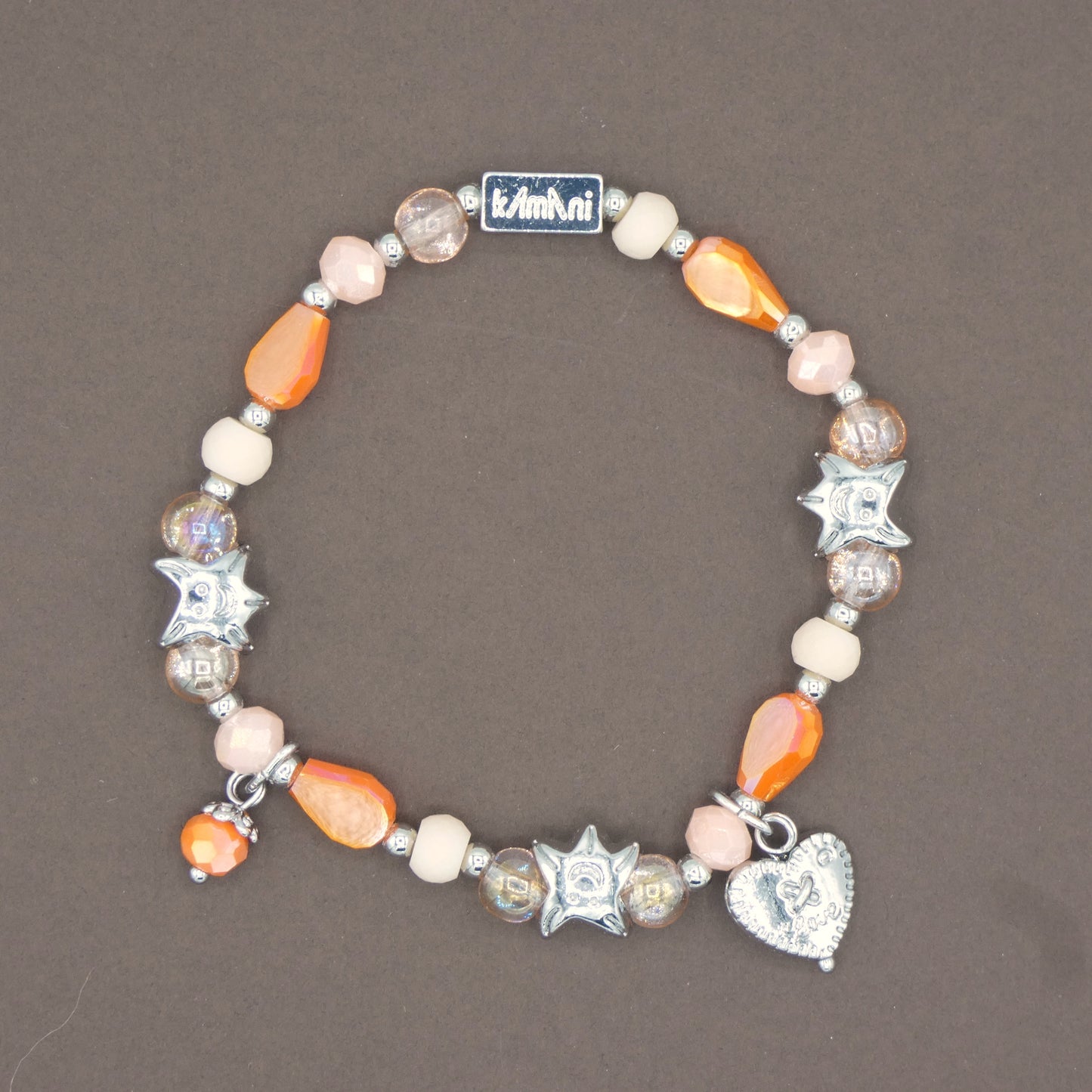 Bracelet avec Charms " Etoile " Collection Orange des Abricotiers