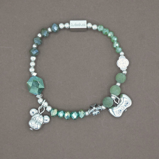 Bracelet avec Charms " Jeux " Collection Vert des Guarrigues