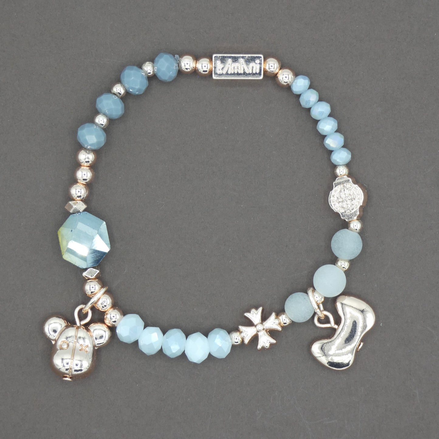 Bracelets avec Charms " Jeux " Collection Gris des Galets