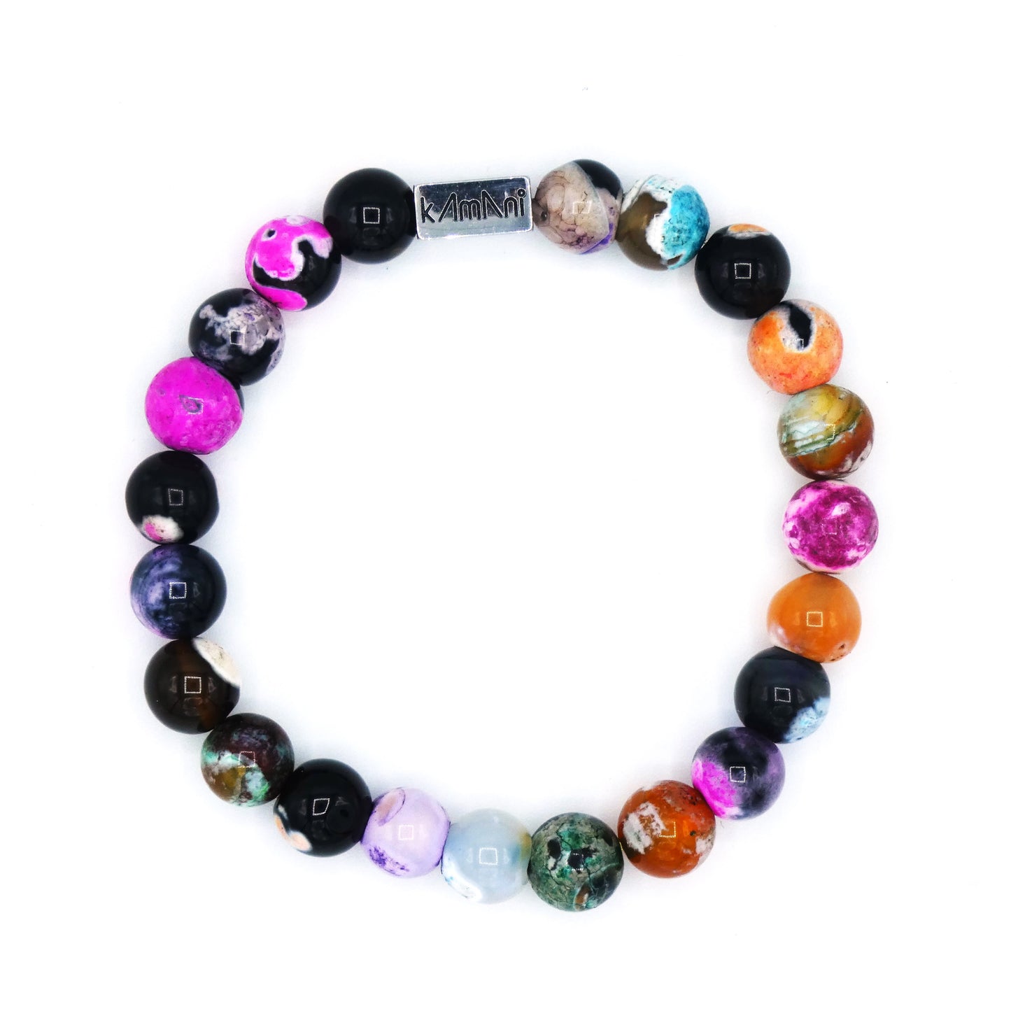 Bracelet " Marbré Multicolore " Collection Pierres Marbrées Volumineuse