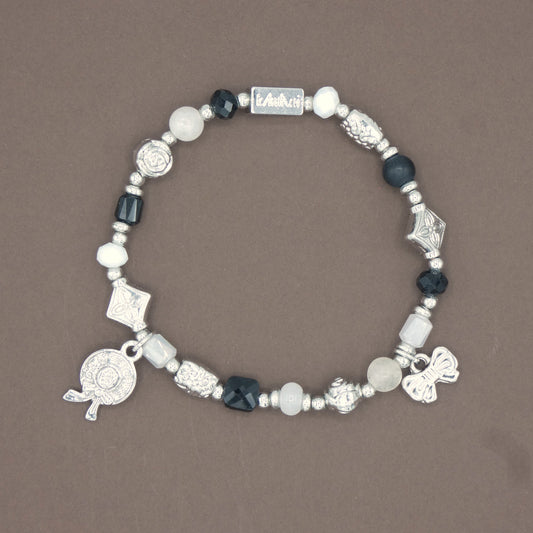 Bracelet avec Charms " Noeud " Collection Noir des Taureaux Camarguais