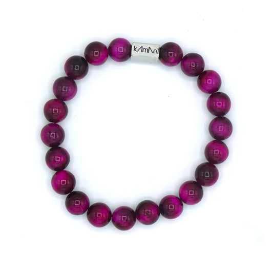 Bracelet " Rose " Collection Pierres Colorées Volumineuses