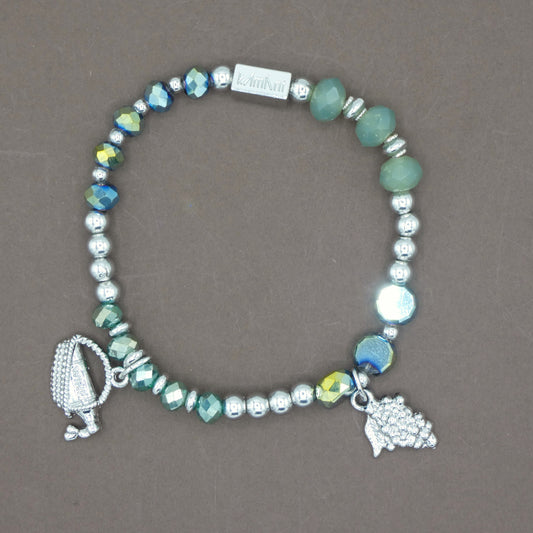 Bracelet avec Charms " Vignes " Collection Vert des Guarrigues