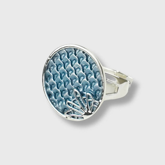 Bague extensible « Mer » – Plaqué argent