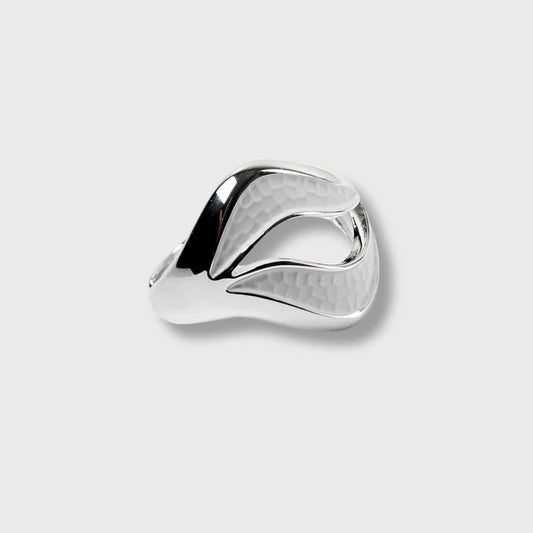 Bague Plaquée Argent Femme "Fantasia Délicate" Blanche