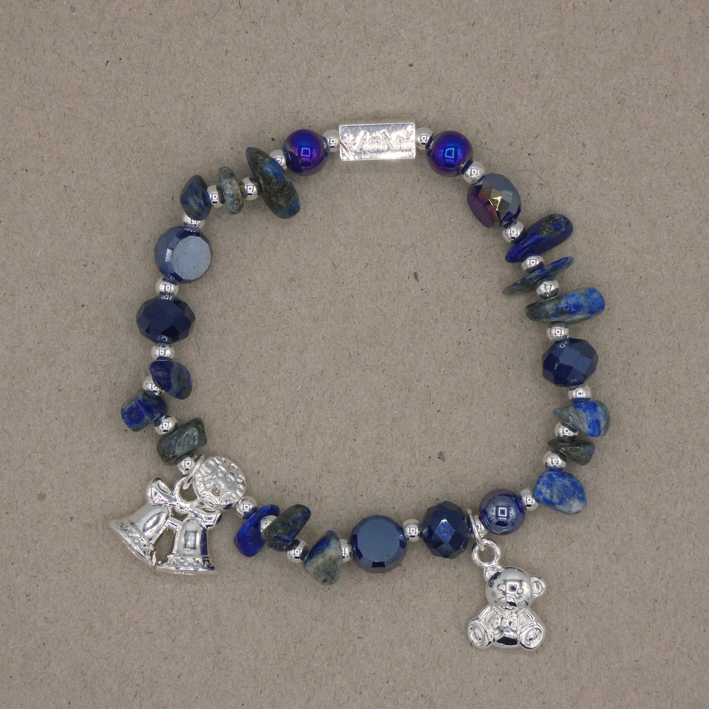 Bracelet avec Charmes " Cloches " Collection Bleu des Calanques