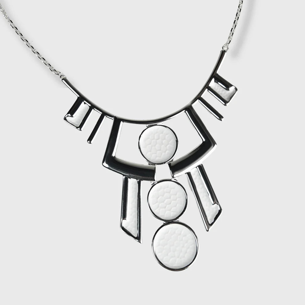 Collier Plaqué Argent Femme "Fantasia Circle"