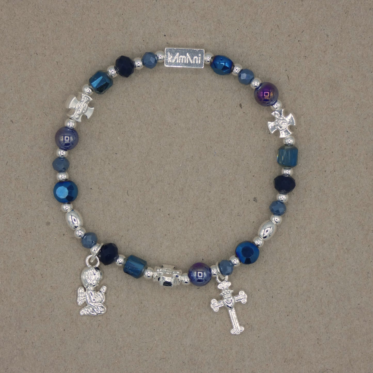 Bracelet avec Charms " Croix " Collection Bleu des Calanques