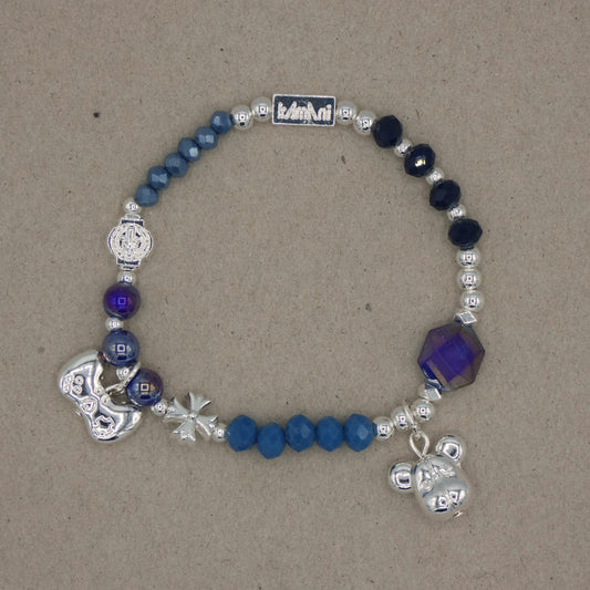 Bracelet avec Charms " Jeux " Collection Bleu des Calanques