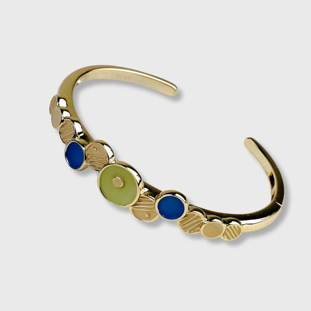 Bracelet Plaqué Or Jaune pour Femme "Cercles Modernes"