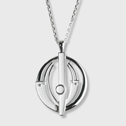 Collier Plaqué Argent "Stargate"