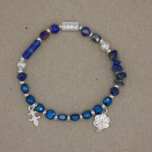 Bracelet avec Charms " Margueritte " Collection Bleu des Calanques