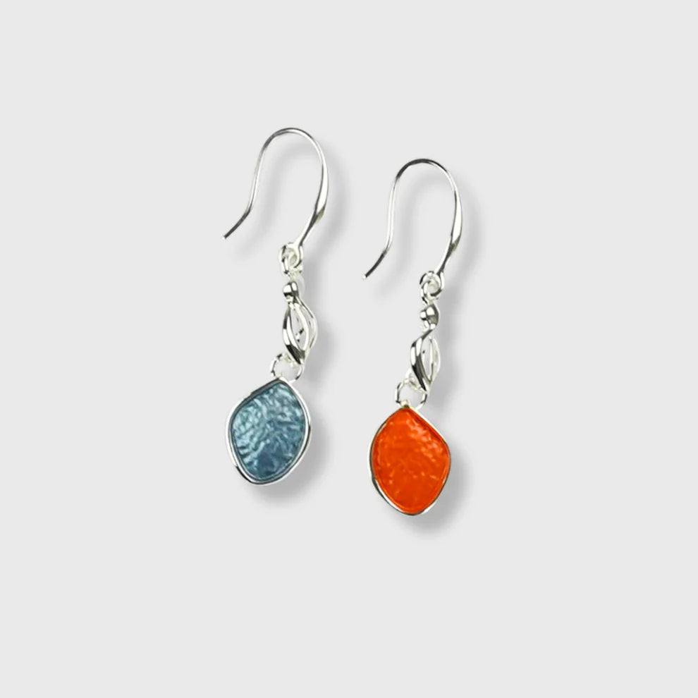 Boucles d'oreilles « Orange Blue Sunrise »