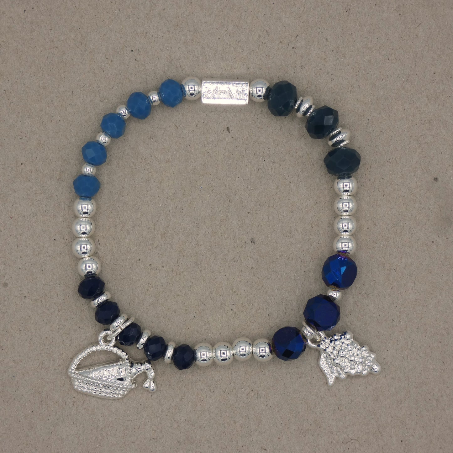 Braceket avec Charms '" Vignes " Collection Bleu des Calanques